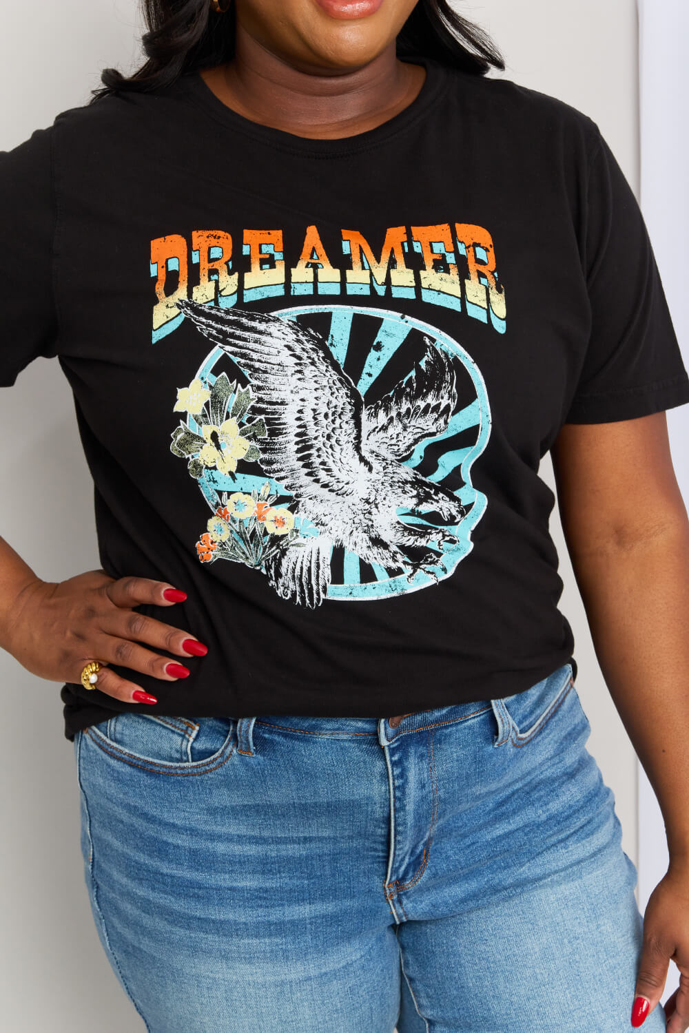 mineB Full Size DREAMER Graphic T-Shirt-Jewearrings