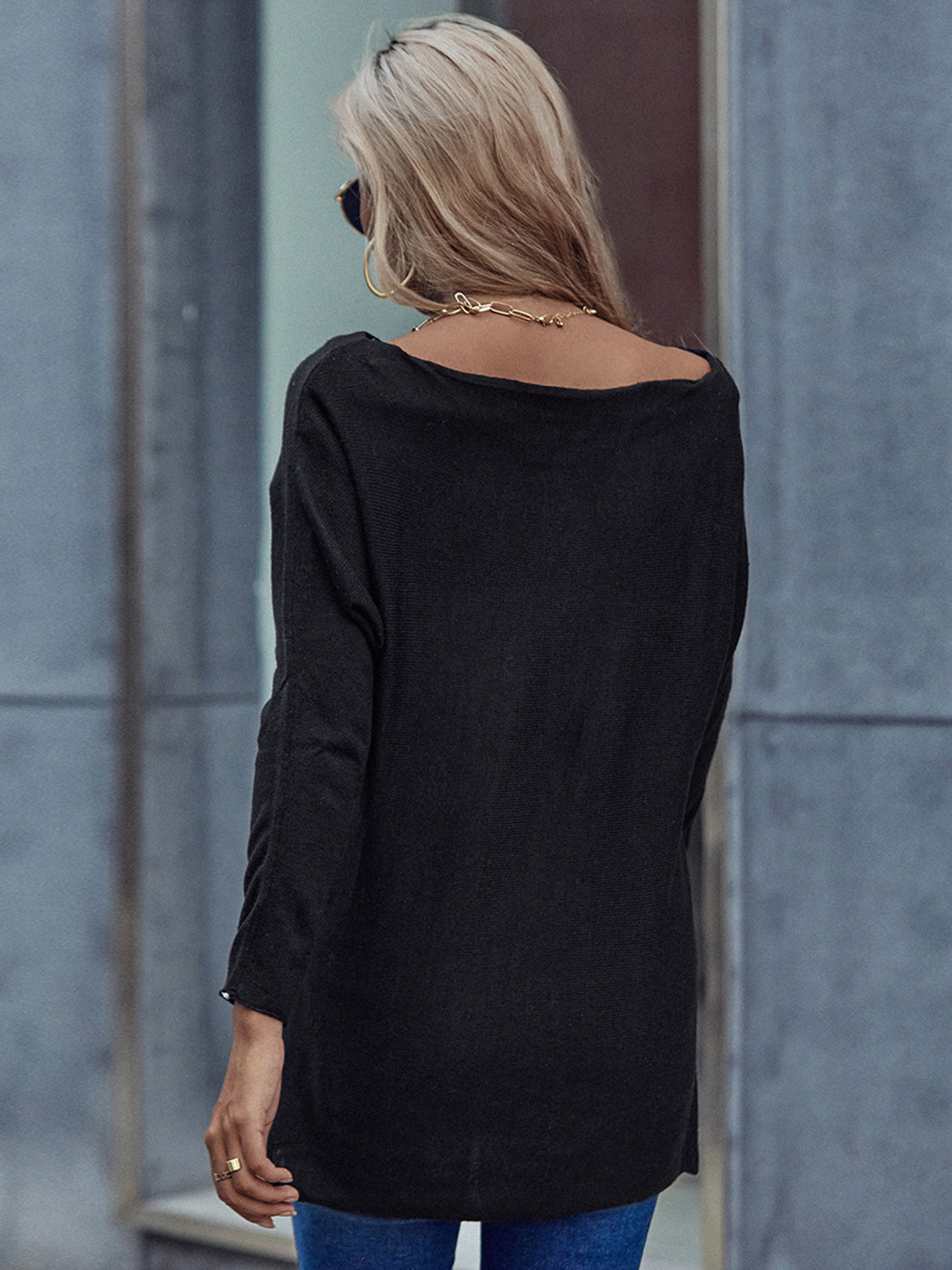 Off-Shoulder Long Sleeve T-Shirt-Jewearrings