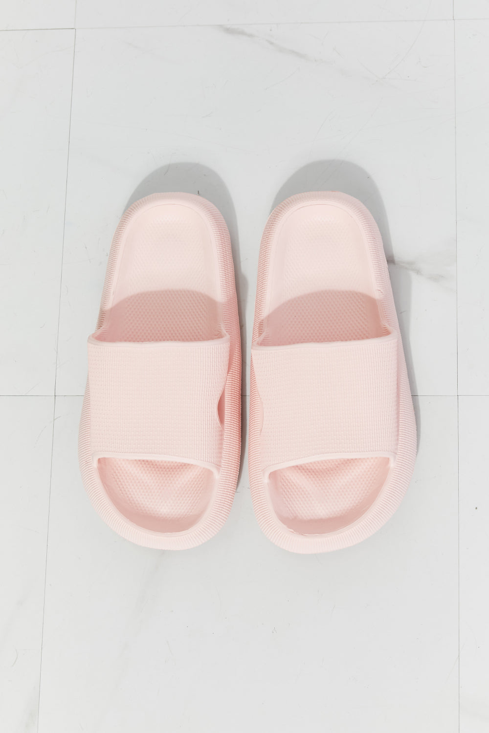 MMShoes Arms Around Me Open Toe Slide in Pink-Jewearrings