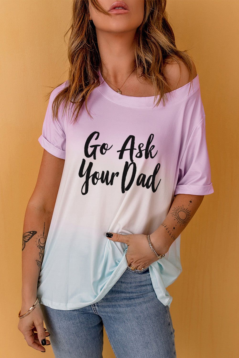 GO ASK YOUR DAD Graphic Tee-Jewearrings