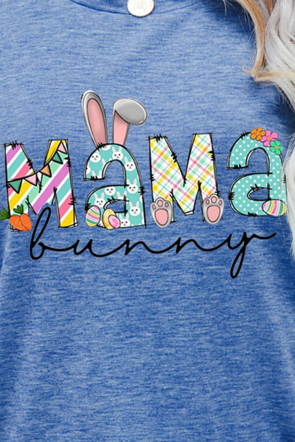 MAMA BUNNY Easter Graphic Tee-Jewearrings