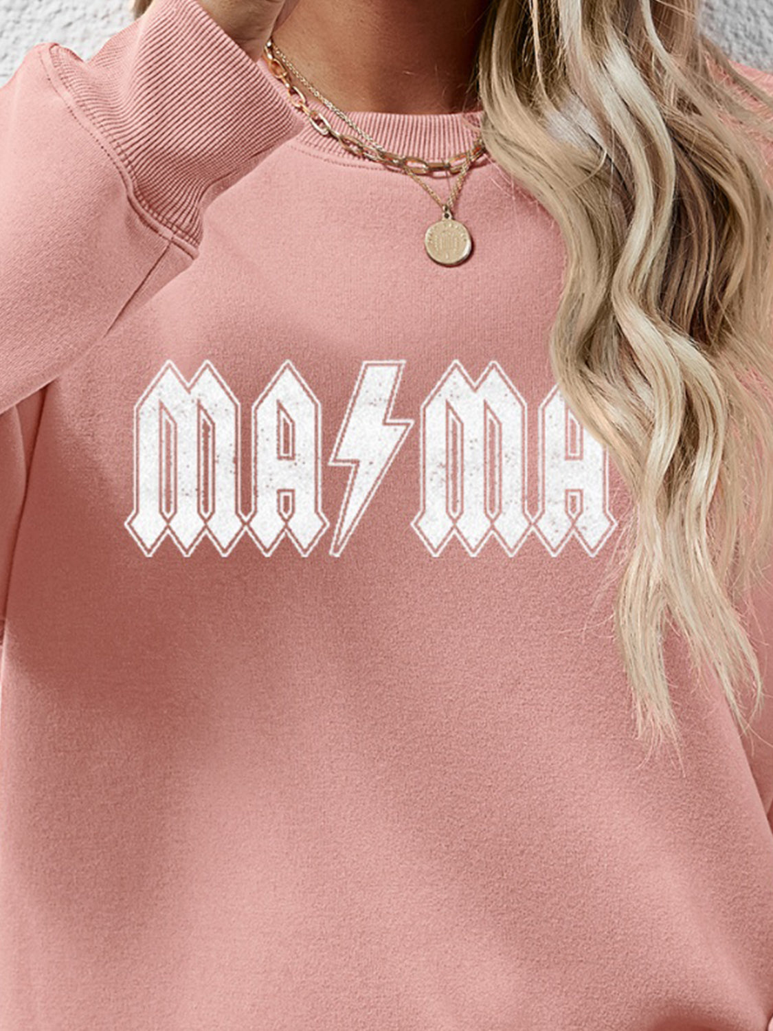 Letter Graphic Dropped Shoulder Sweatshirt-Jewearrings