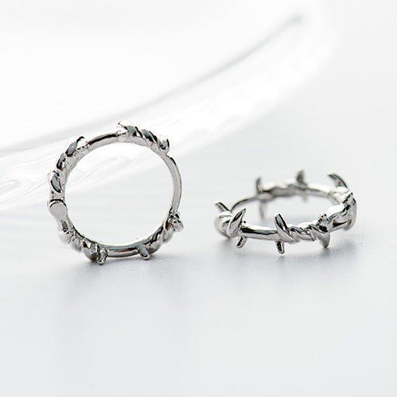 Thorns Earrings Temperament S925 Sterling Silver-Jewearrings