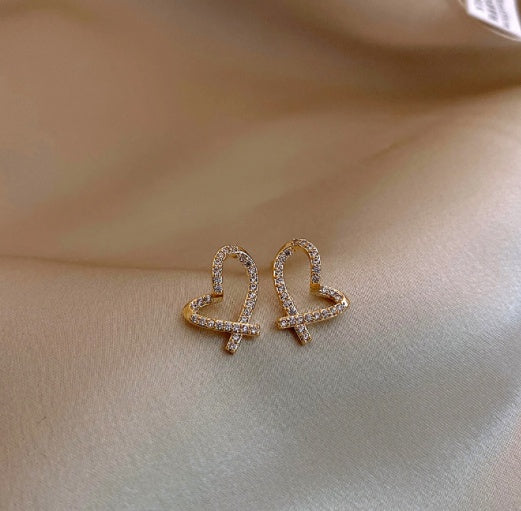 S925 Silver Needle Light Luxury Fashion Simple Stud Earrings Women-Jewearrings