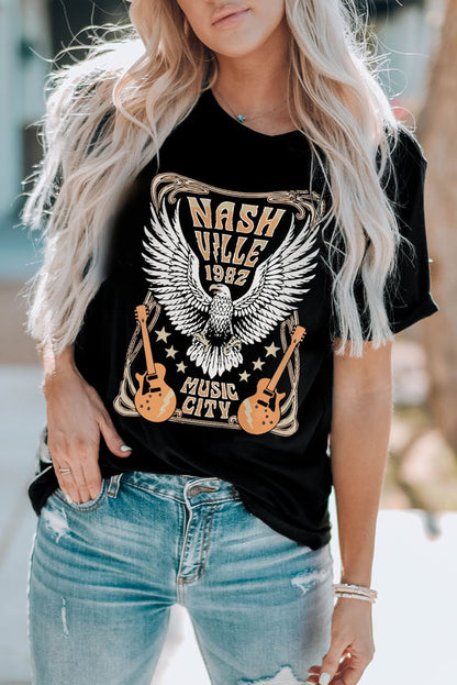 NASHVILLE 1982 MUSIC CITY Tee-Jewearrings