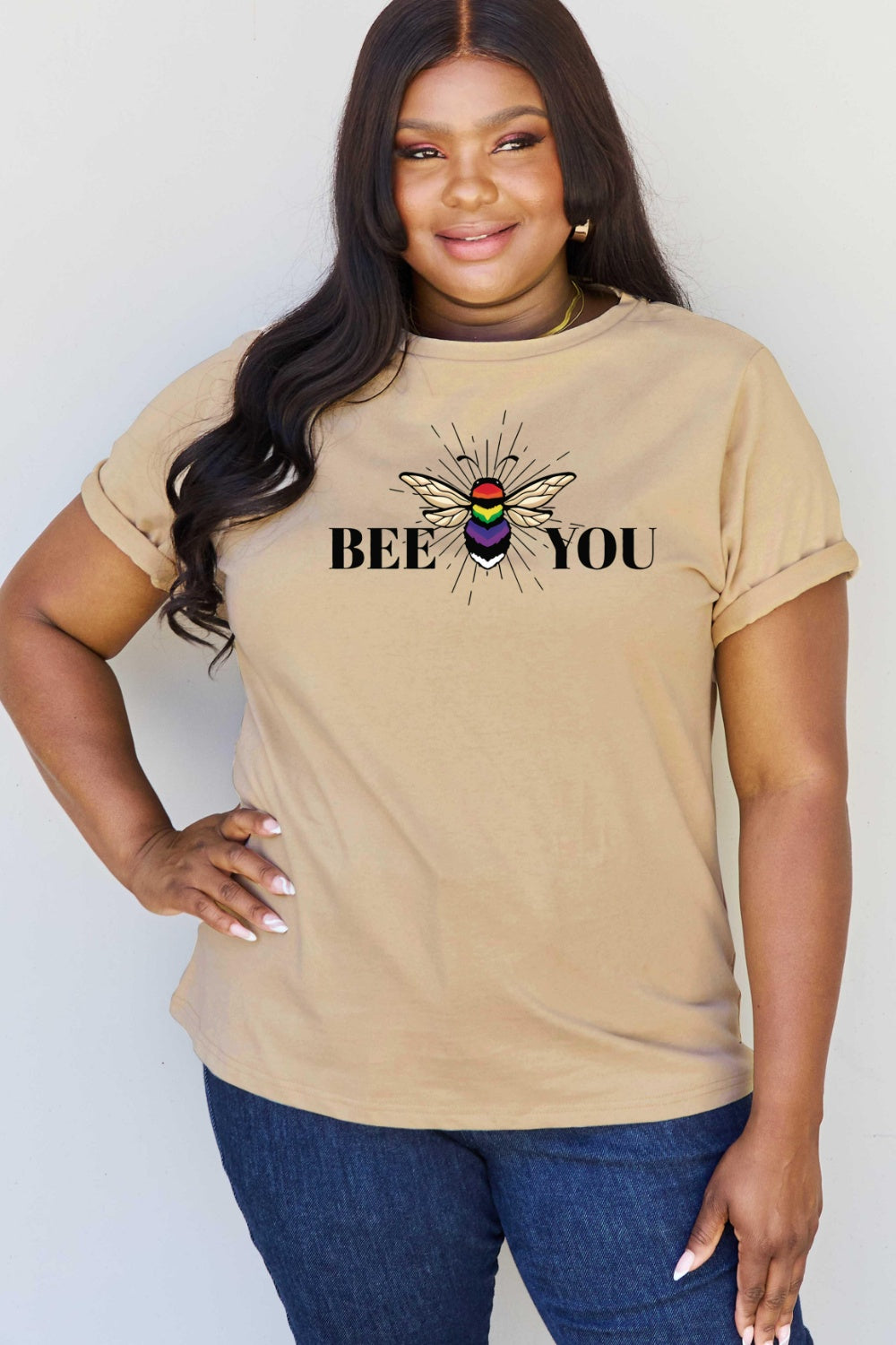 Simply Love Full Size BEE YOU Graphic T-Shirt-Jewearrings