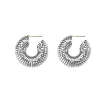 Droplet Shaped Silver Needle Earrings With A Cool Style-Jewearrings