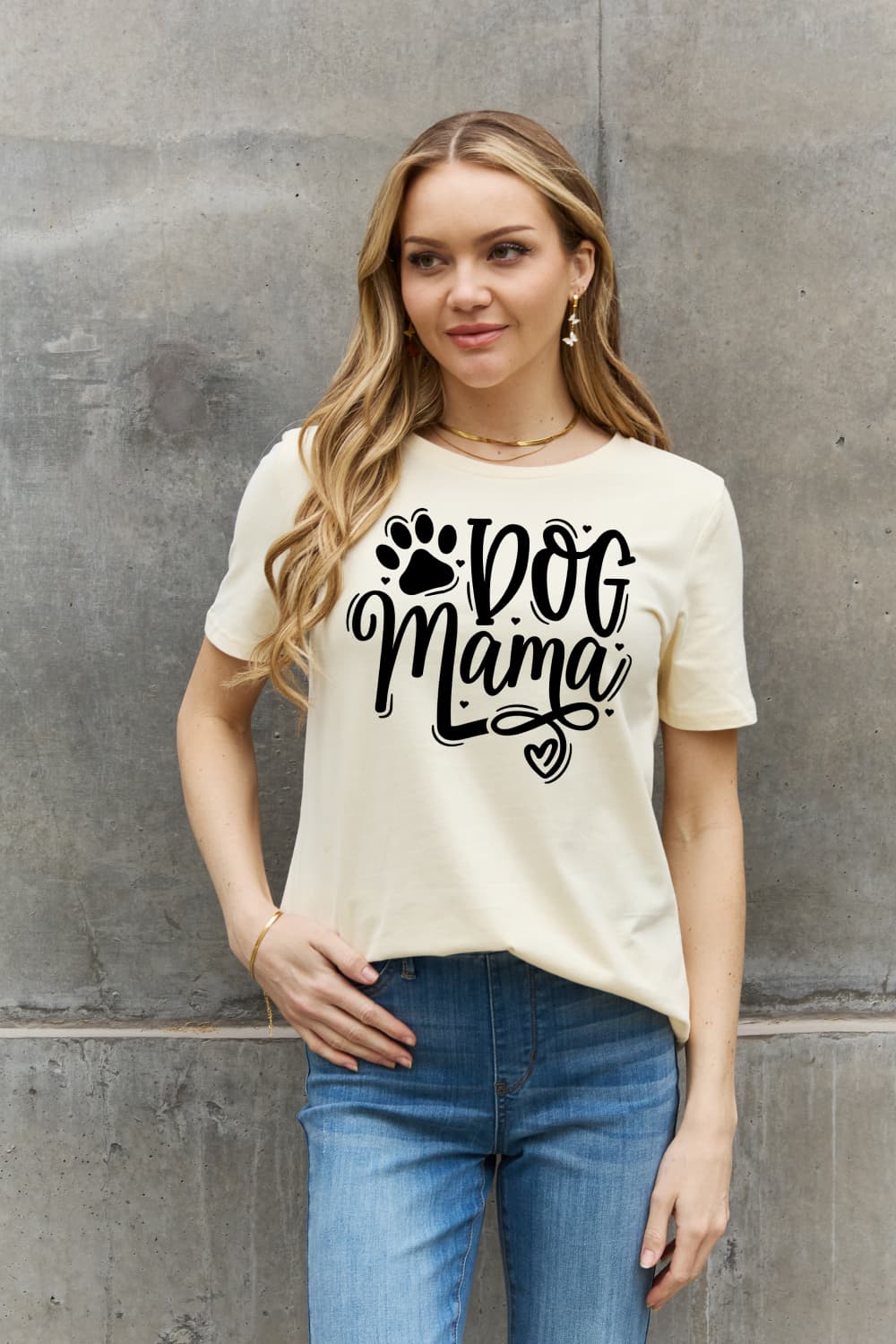 Simply Love Simply Love Full Size DOG MAMA Graphic Cotton T-Shirt-Jewearrings