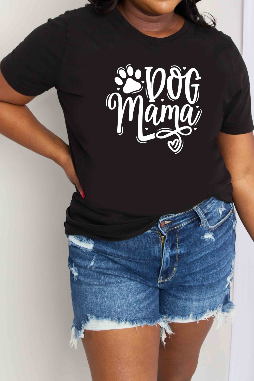 Simply Love Simply Love Full Size DOG MAMA Graphic Cotton T-Shirt-Jewearrings