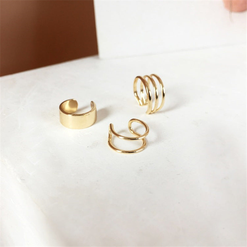 Retro Cold Wind Geometric Hoop Earrings-Jewearrings