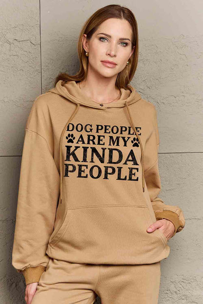 Simply Love Simply Love Full Size Dog Paw Slogan Graphic Hoodie-Jewearrings