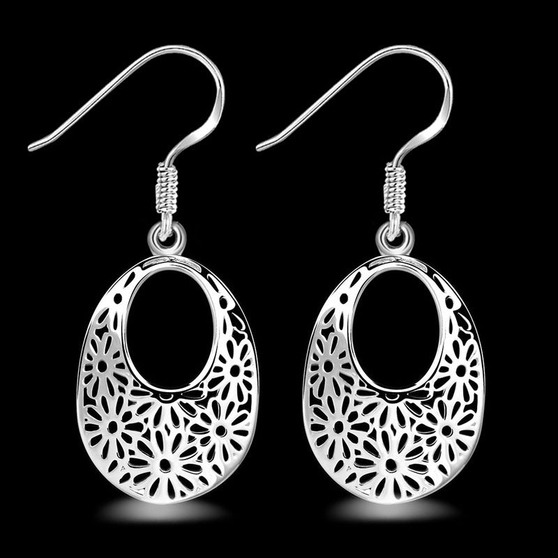 Women's Niche Design Earrings With Silver-plated Strands-Jewearrings