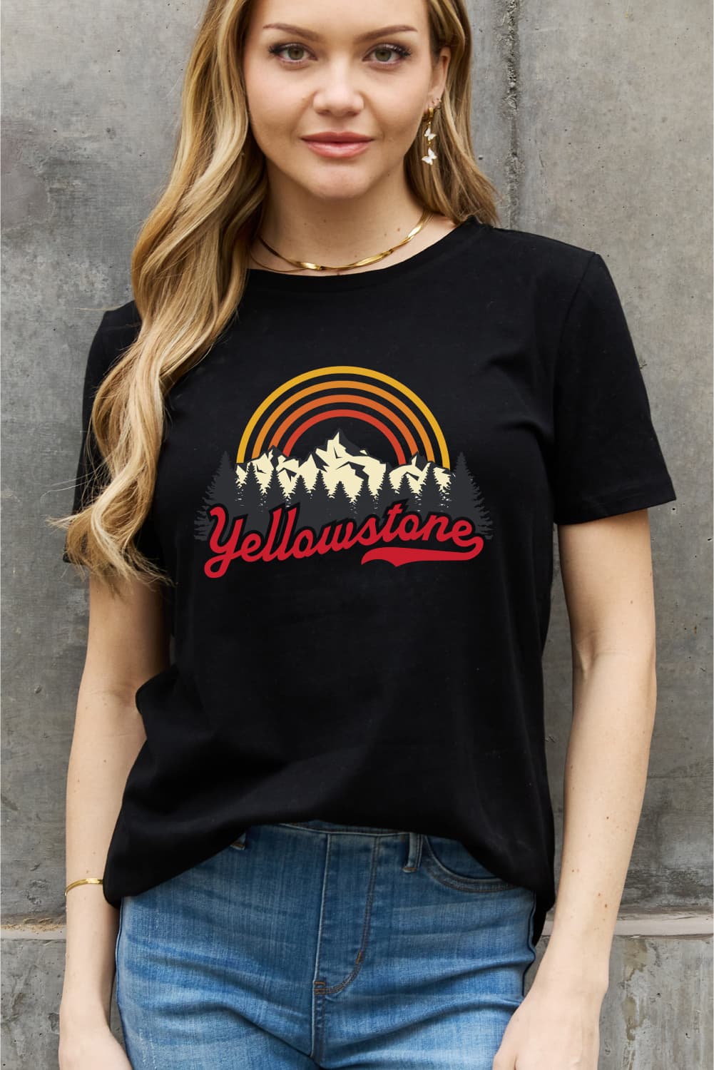 Simply Love Full Size YELLOWSTONE Graphic Cotton Tee-Jewearrings