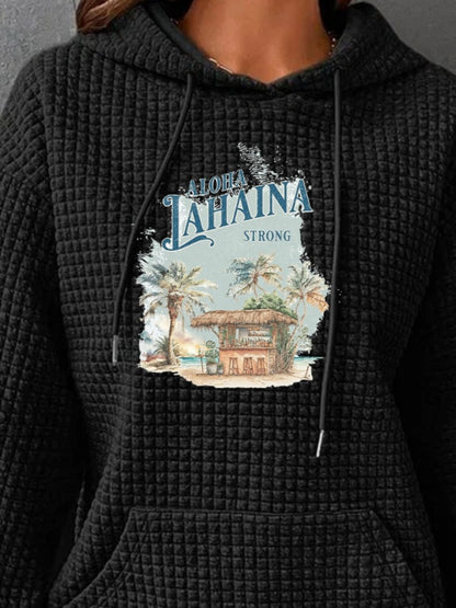 Full Size Graphic Drawstring Hoodie-Jewearrings