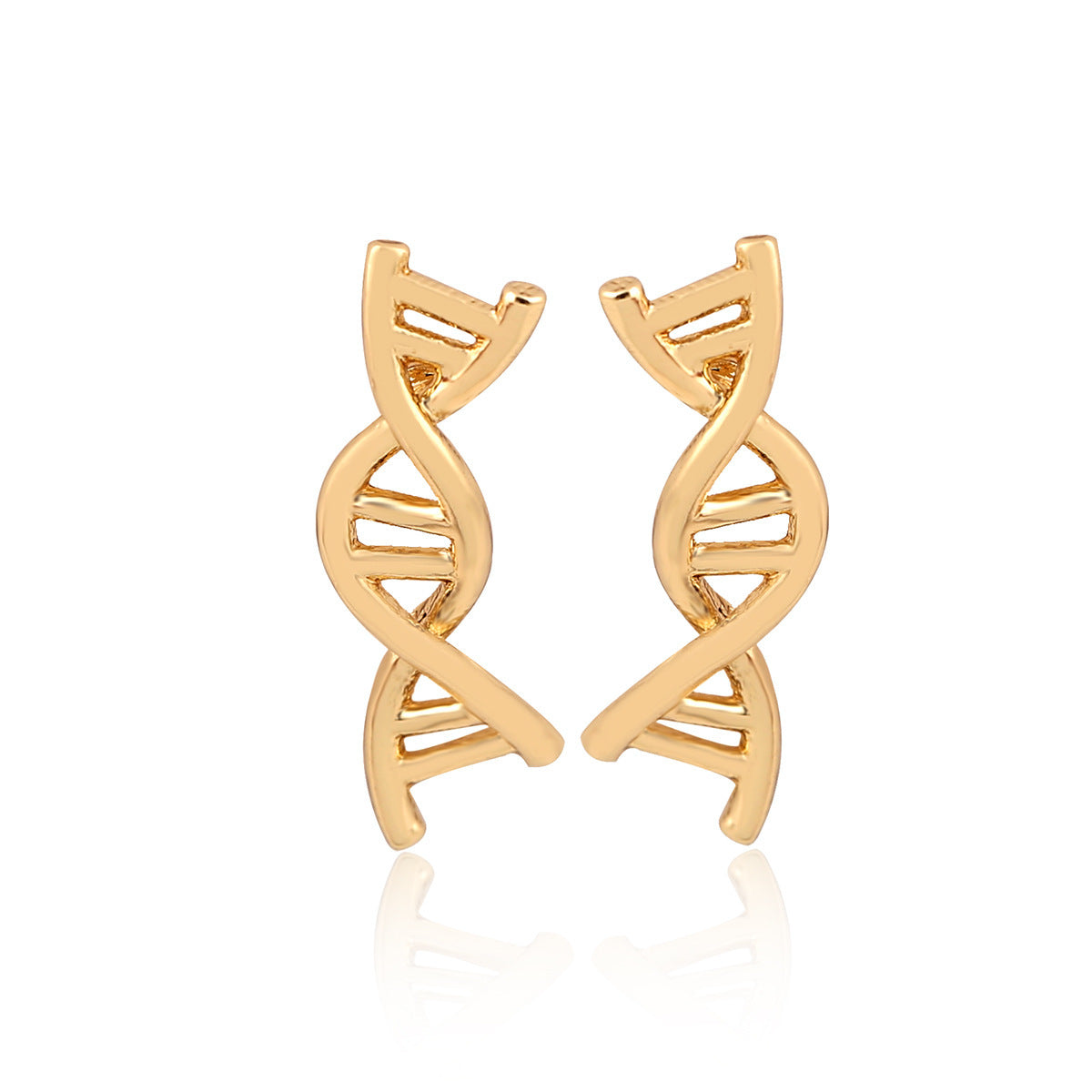 Women's Cute DNA Molecule Fashion Double Helix Stud Earrings-Jewearrings