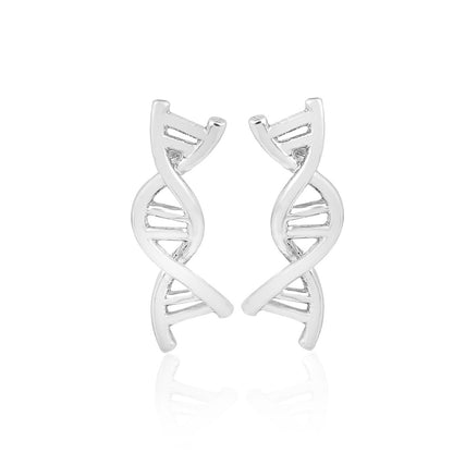 Women's Cute DNA Molecule Fashion Double Helix Stud Earrings-Jewearrings