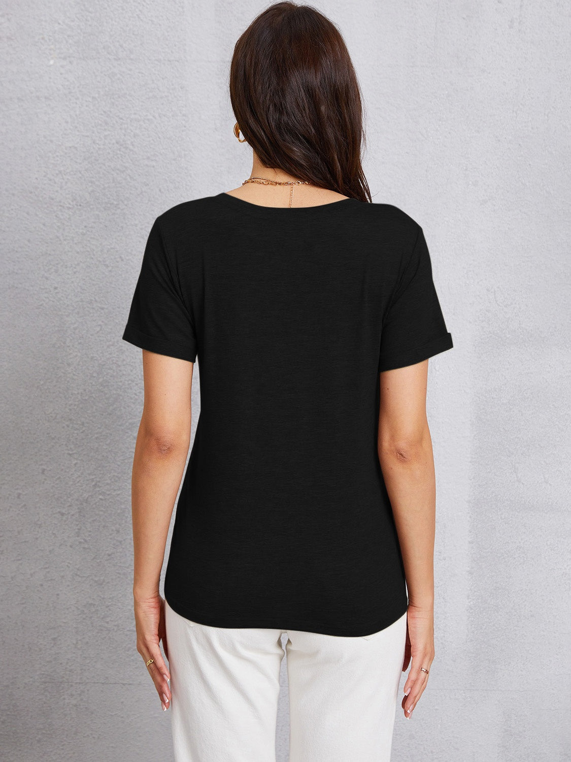 LOVE V-Neck Short Sleeve T-Shirt-Jewearrings