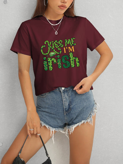 KISS ME I'M IRISH Round Neck T-Shirt-Jewearrings