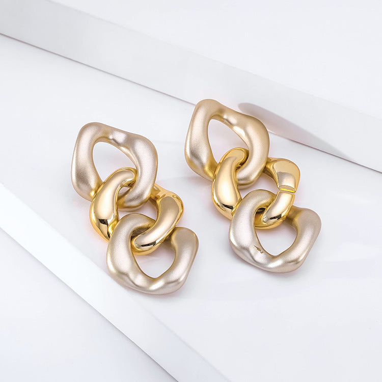 Women's Exaggerated Personality Gold Earrings-Jewearrings