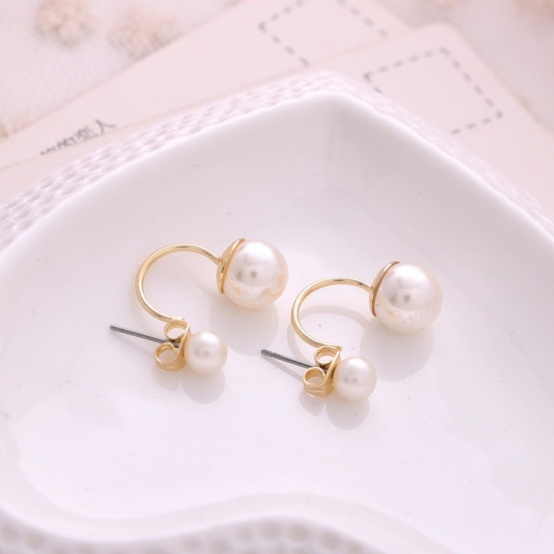 Korean Fashion Pearl Stud Earrings-Jewearrings