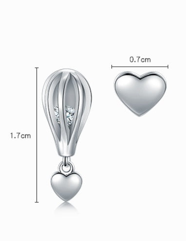 Sterling Silver Hot Air Balloon Unique Design Earrings For Women-Jewearrings