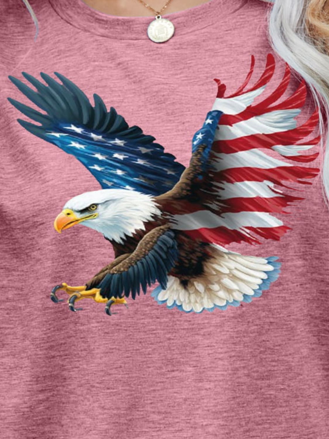 US Flag Eagle Graphic Tee-Jewearrings