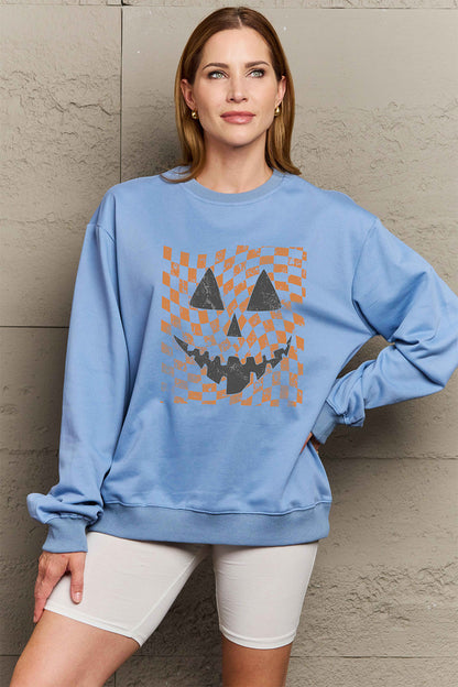 Simply Love Full Size Graphic Dropped Shoulder Sweatshirt-Jewearrings