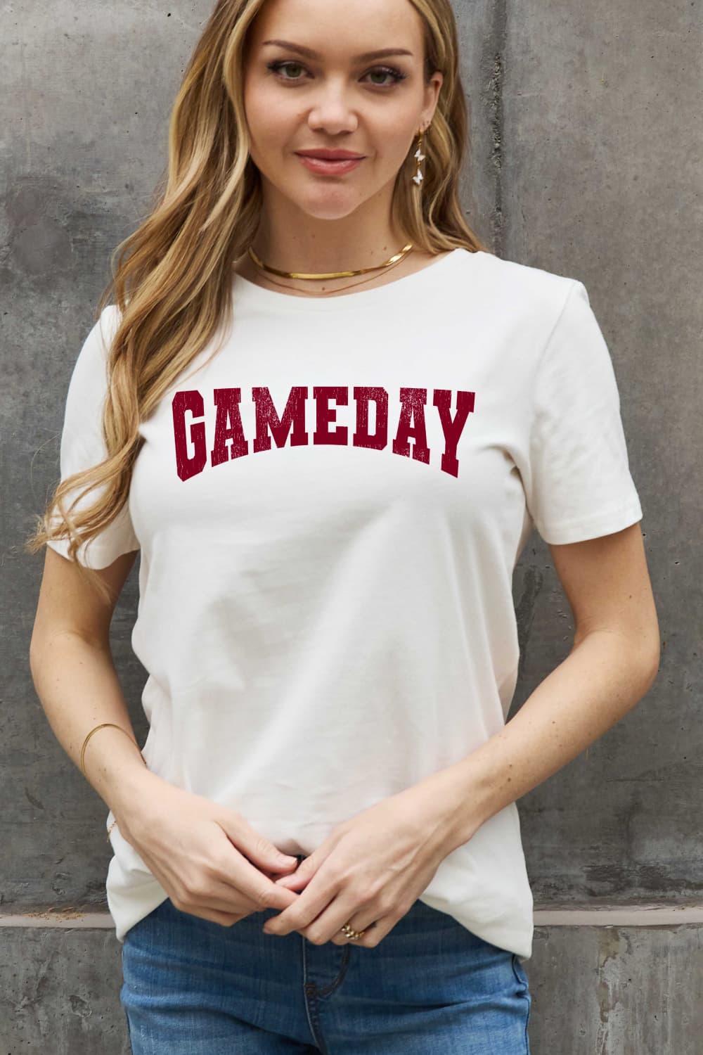 Simply Love Full Size GAMEDAY Graphic Cotton Tee-Jewearrings