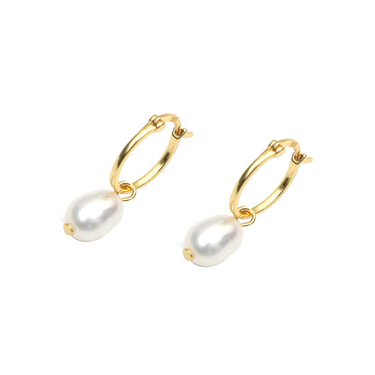 S925 Silver Pearl Earrings For Women Special-interest Design Simple Temperament-Jewearrings