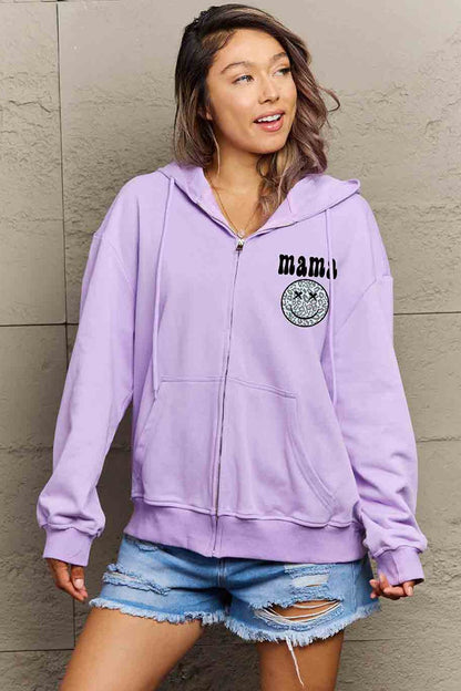 Simply Love Full Size MAMA Graphic Hoodie-Jewearrings