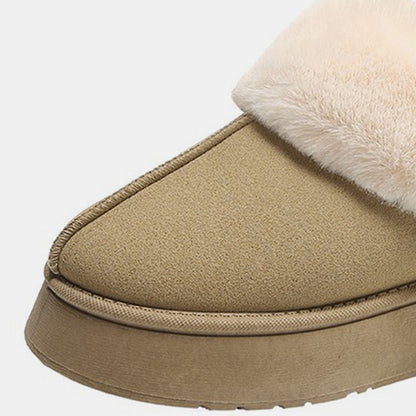 Furry Chunky Platform Slippers-Jewearrings