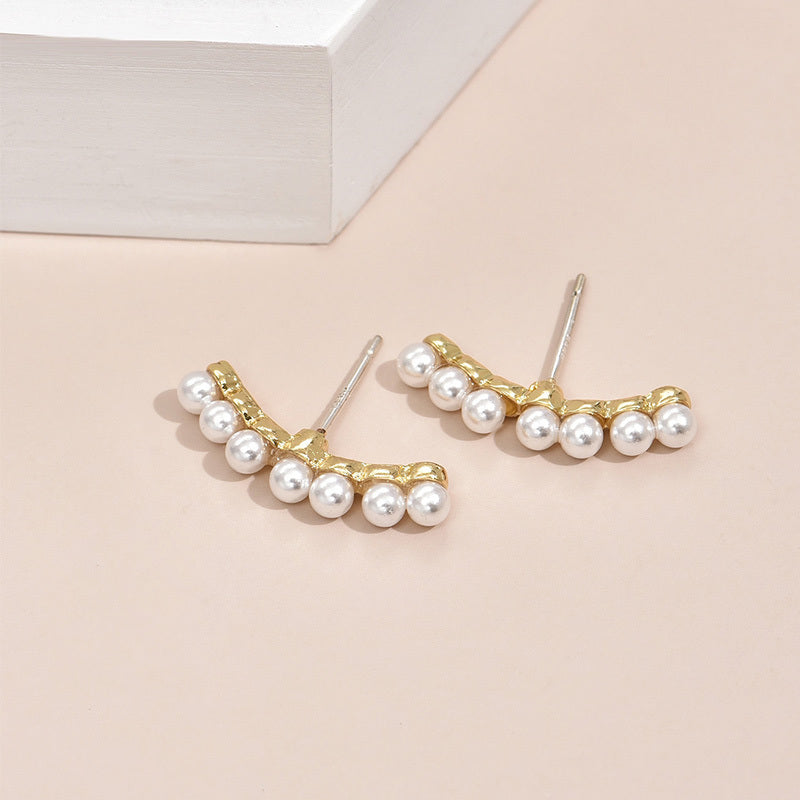 Personalized Women's Simple Pearl Earrings Earrings-Jewearrings