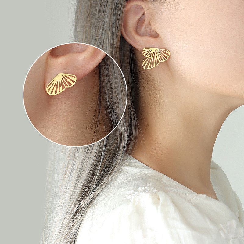 Women's Niche Design Gold Plated Earrings-Jewearrings