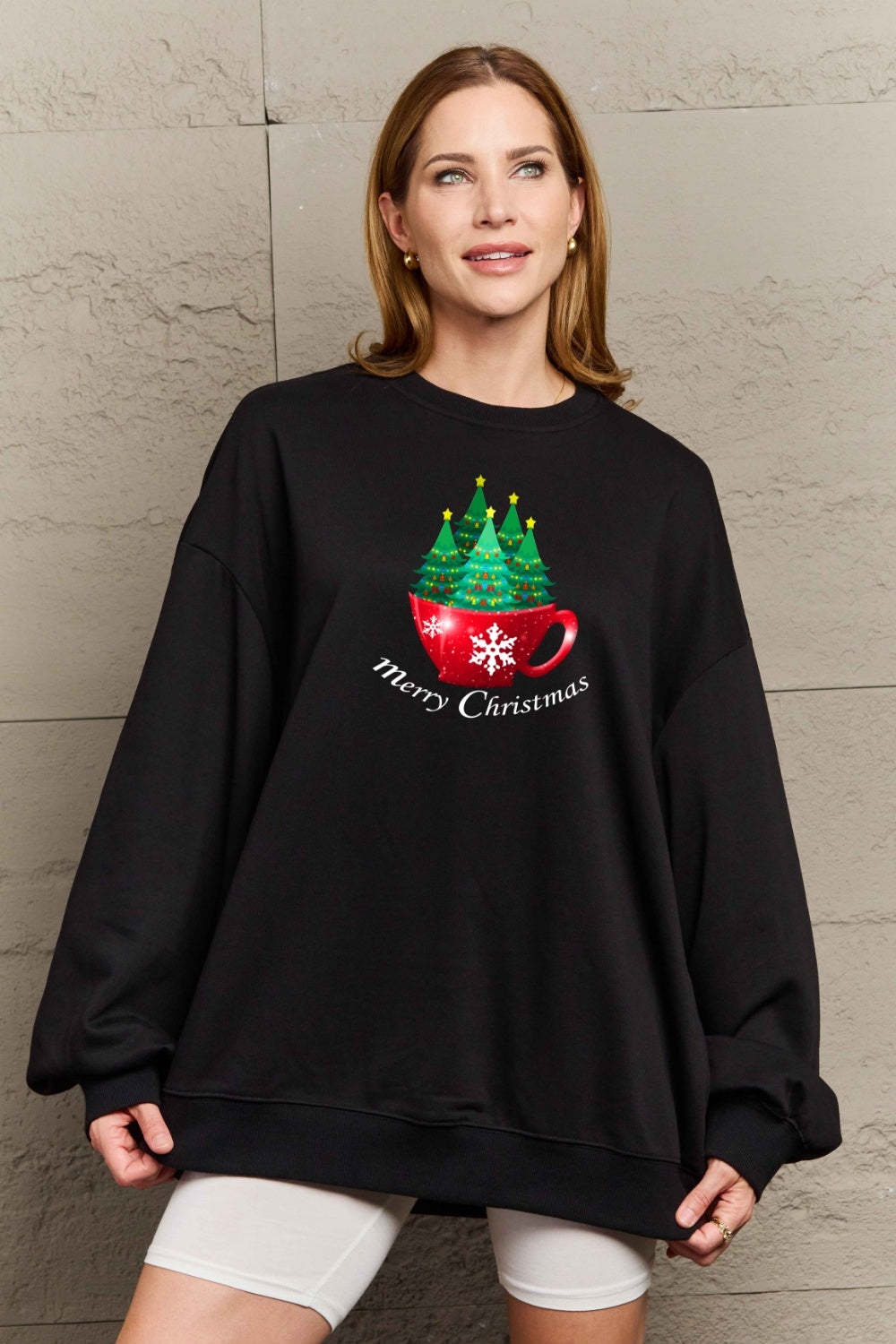 Simply Love Full Size MERRY CHRISTMAS Graphic Sweatshirt-Jewearrings