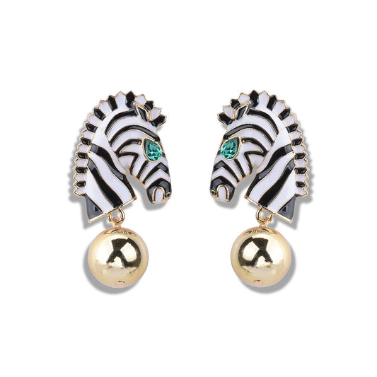 Women's Fashionable Temperament Stud Earrings With Spot Oil-Jewearrings