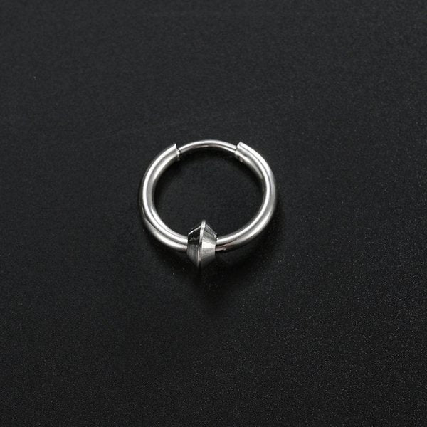 Stainless Steel Creative Hoop Earrings Women Triangular Earrings Fashion Jewelry Huggie Men Punk Hiphop-Jewearrings