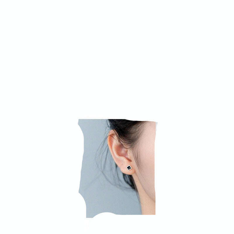 S925 Silver Female Cute Epoxy Sweet Stud Earrings-Jewearrings