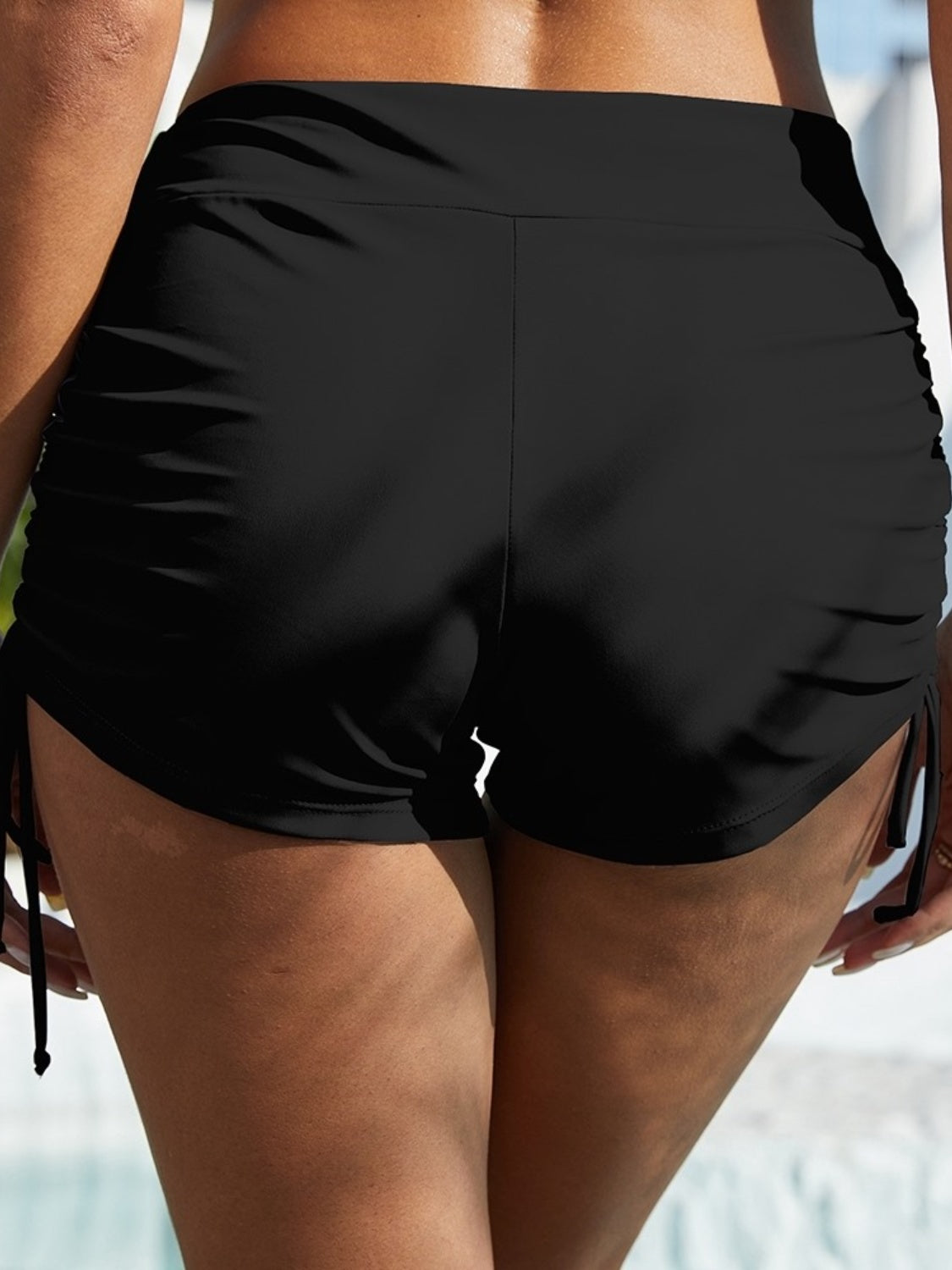 Drawstring Mid-Rise Waist Swim Shorts-Jewearrings