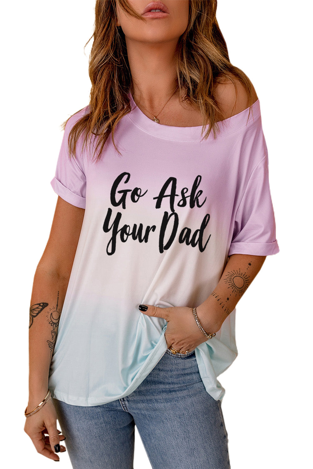 GO ASK YOUR DAD Graphic Tee-Jewearrings