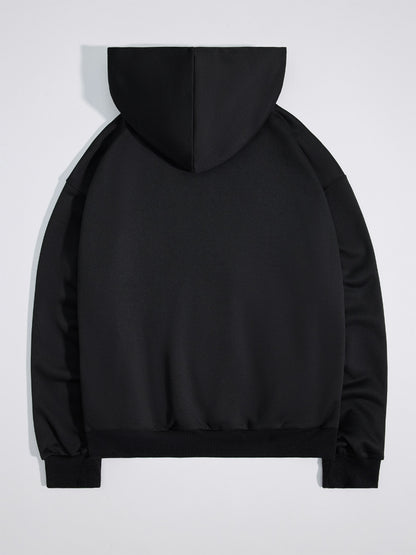 Graphic Zip-Up Hooded Jacket-Jewearrings