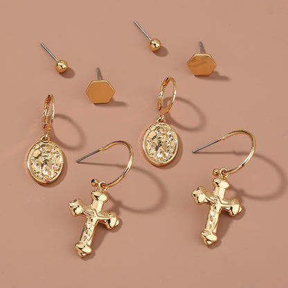 Religious Cross Multi-element Set Earrings-Jewearrings