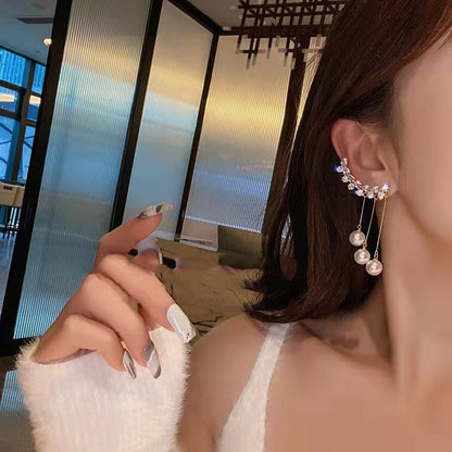 Women's New Fashion Light Luxury Long Fringed Pearl Earrings-Jewearrings