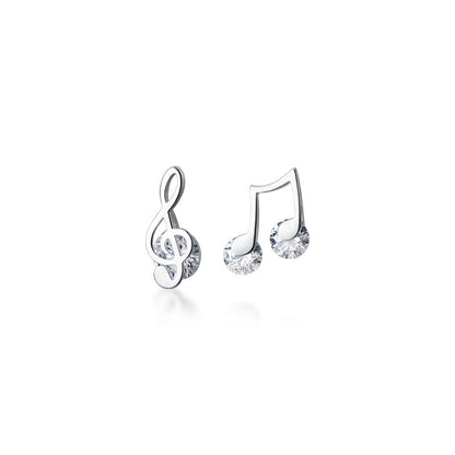 Women's Asymmetrical Silver Earrings Personality Design-Jewearrings