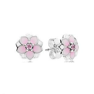 Daisy Flower Crown Everlasting Magnolia Female Stud Earrings-Jewearrings