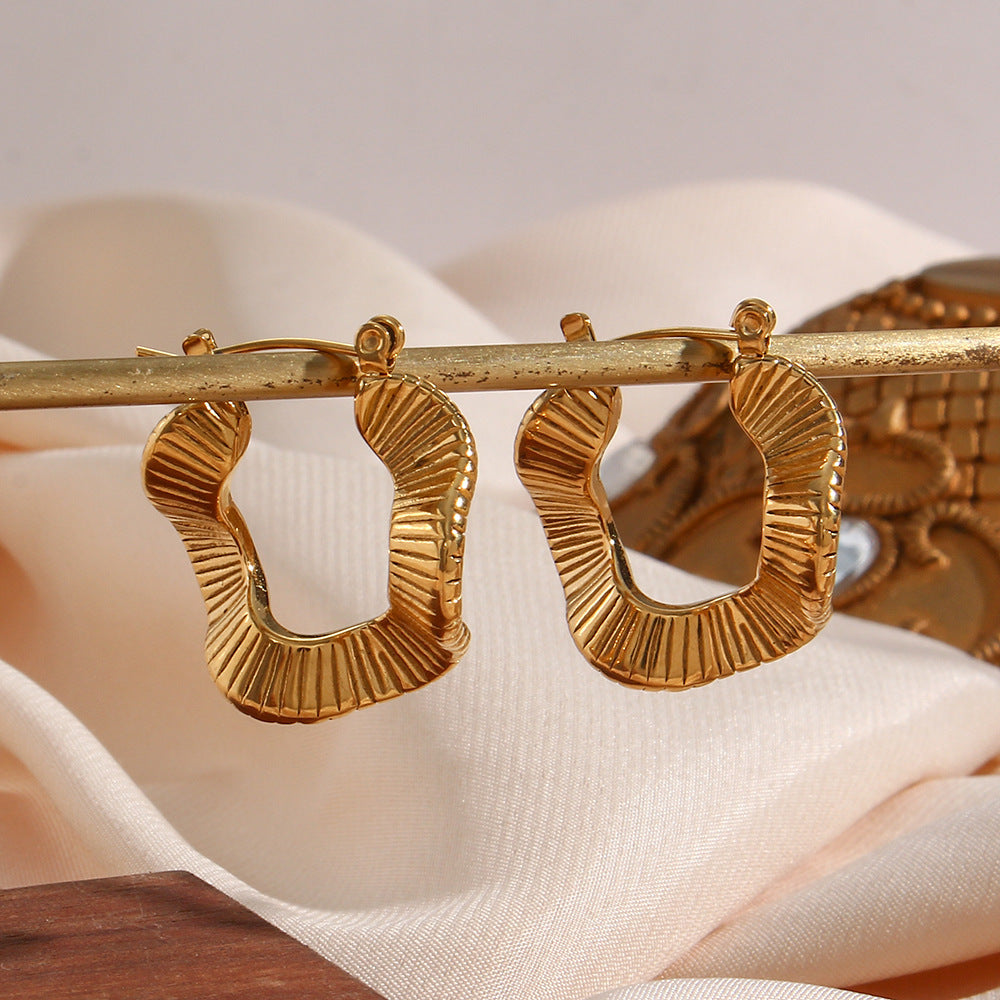 Unique Alien 18K Gold Plated Earrings For Women-Jewearrings