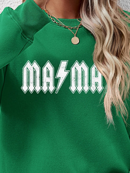 Letter Graphic Dropped Shoulder Sweatshirt-Jewearrings