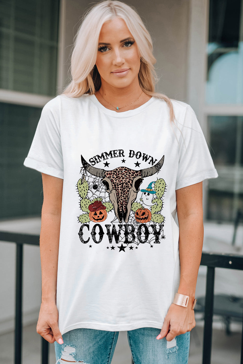 COWBOY Graphic Short Sleeve T-Shirt-Jewearrings