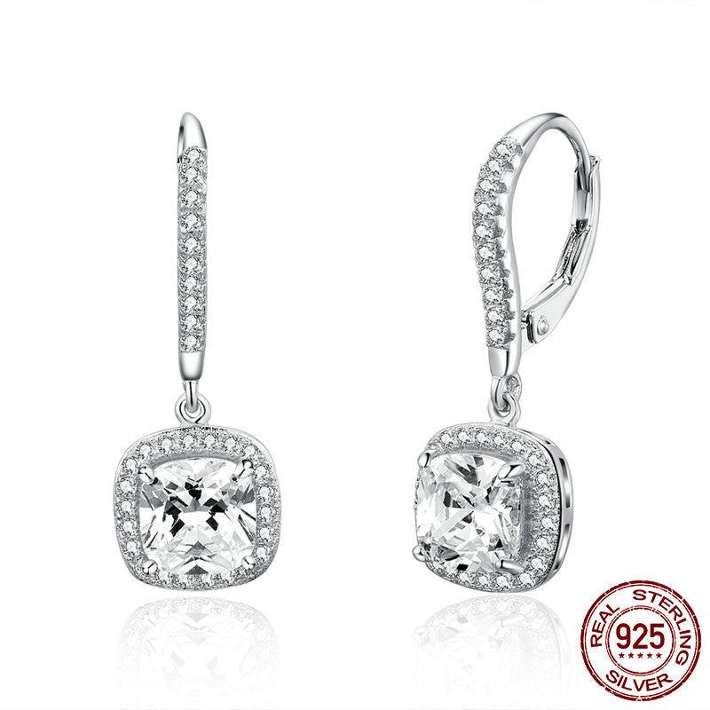 Women's Fashion Personality Long White Gold Plated Earrings-Jewearrings