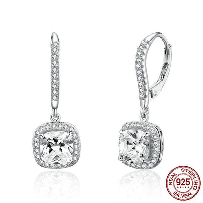 Women's Fashion Personality Long White Gold Plated Earrings-Jewearrings