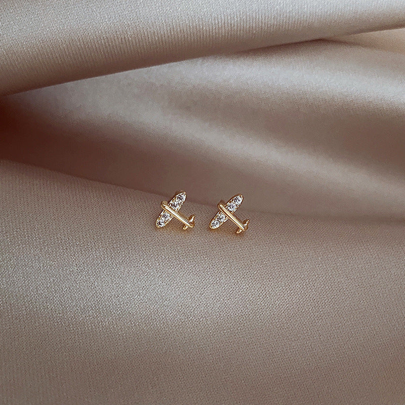 925 Silver Needle Stud Earrings Female Korean Small And Fashionable Fashion-Jewearrings